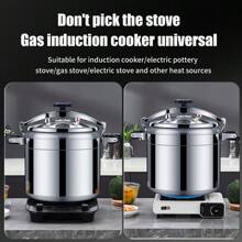 18-44cm Aluminum Alloy High Pressure Cooker, Commercial Large Capacity Extra Large Size, Suitable For Gas & Induction Cooktop, For Hotel, Banquet And Multi-Person Use Seafood Boil - Black - View 4