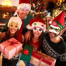 8pcsMerry Christmas Paper Glasses Party For Santa Claus  Decorative Items - Christmas Glasses - View 2