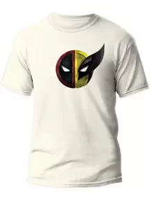 Oversized Shirt Soft Premium Cotton Exclusive Print Hero Dead P. & Lgan Wolwerin Launch Fast Shipping - 香檳色 - 查看 1