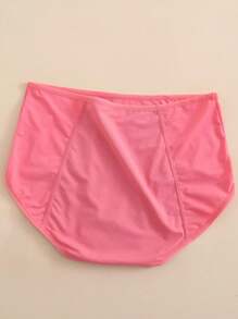 6 Stücke/Packung Damen Große Größen undurchlässige, atmungsaktive Mesh Unterwäsche, hoher Bund, breites dreischichtiges auslaufsicheres Design, nicht saugfähig - Verschiedenfarbig - Übersicht 7