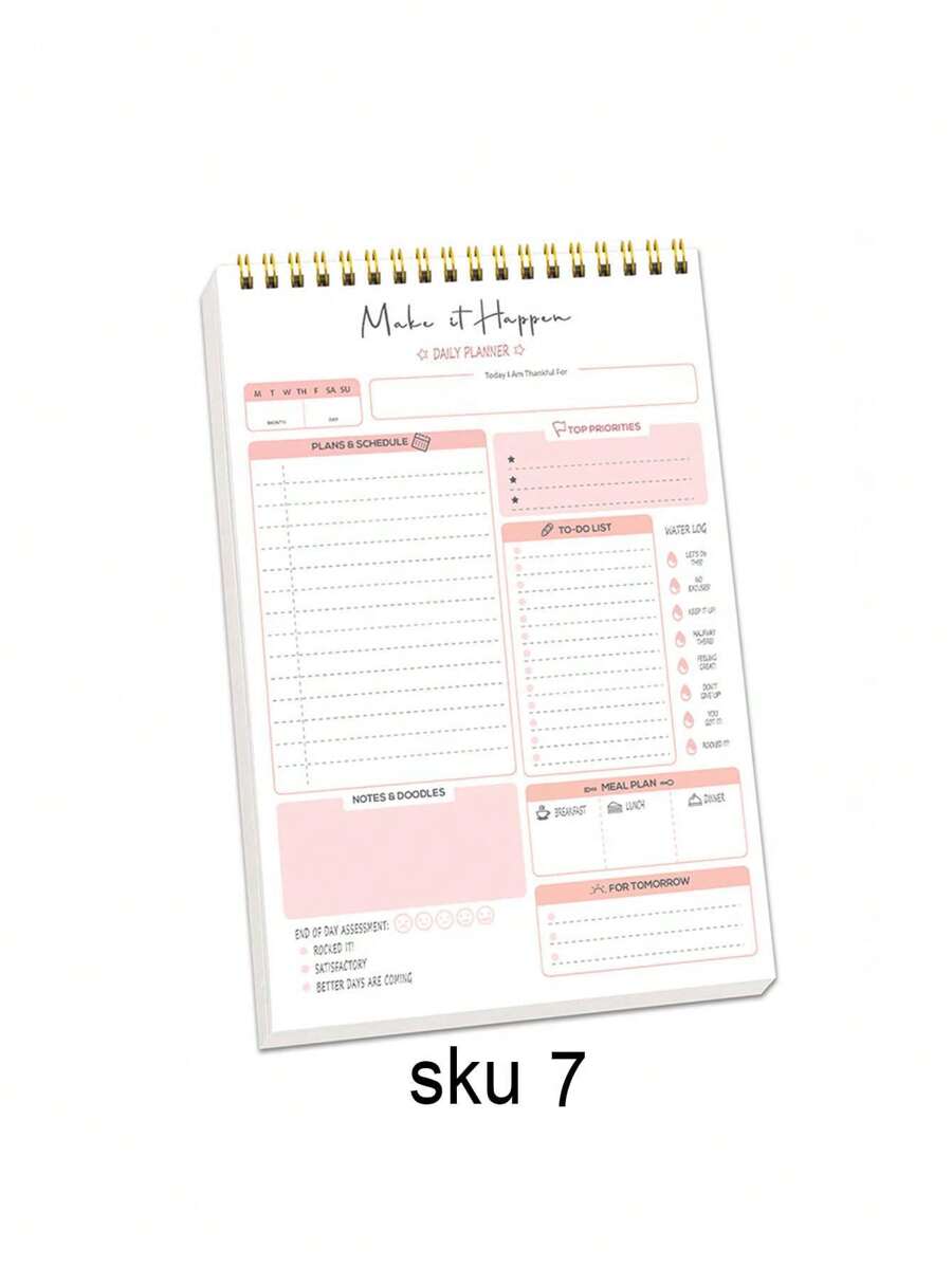 52 feuilles1 set Cahier de planification d