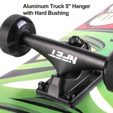 NPET Pro Skateboard Complete 31 Inch 7 Layer Canadian Maple Double Kick Concave Deck Skating Skateboard - Green 01 - View 5