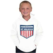 Freedom Of Religion American Flag Youth Hoodie Boy Girl