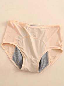 6 Stücke/Packung Damen Große Größen undurchlässige, atmungsaktive Mesh Unterwäsche, hoher Bund, breites dreischichtiges auslaufsicheres Design, nicht saugfähig - Verschiedenfarbig - Übersicht 9