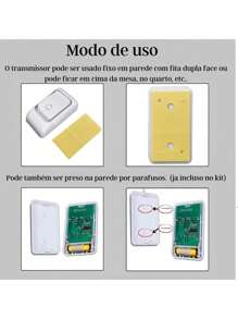 Battery Operated Residential Wireless Doorbell Easy To Use Various Ringtones Immediate Shipping - 彩色 - 查看 4