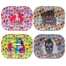 8pcs/Set,Pattern Style Rolling Tray Set With Grinder, 110mm Cigarette Paper Machine, 110mm Cigarette Paper, Filter Mouthpiece Paper, Household Gadgets, Holiday Gifts - 彩色 - 查看 6