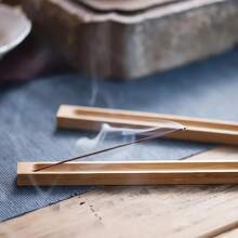 1 pièce Porte-encens En Bambou, Brûleur Dencens Fait À La Main, Utilisé Pour La Méditation Et La Relaxation, La Décoration De La Maison, Adapté Au Camping, Au Jardin, Au Patio, Aux Accessoires De Dîner Aux Chandelles Classiques, Au Goûter, À La Décoration