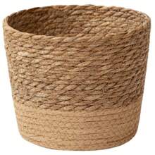 Natural Woven Planter Basket Straw Wicker Storage Baskets Multifunctional Garden Flower Pot For Living Room Bedroom Balcony Home Bathroom Decor Bathroom Organizer Summer Back To School - Coffee Brown - View 1