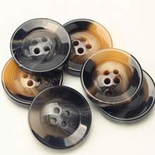 20pcs Round Resin Buttons Black Sewing Buttons        4 Hole Round Buttons Buttons Decorative Arts & Crafts Supplies          Buttons Resin Sewing & Knitting Supplies.(Size:1.5cm/0.59in, 2.1cm/0.82in, 2.5cm/0.98in)