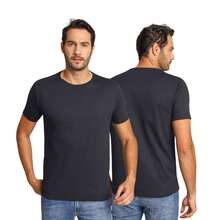 Kit With 3 Basic Men's Round Neck T-Shirts. Size:L;Color:White And Black And Navy - 彩色 - 查看 4