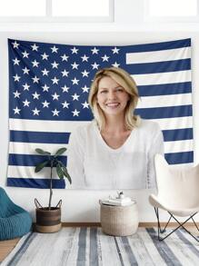 1pc Custom Photo Tapestry Wall Hanging Personalized Fabric Backdrop With Your Image American Flag Style 6 Sizes 11 Styles Home Room Wall Decor Event Banner Gift For Mom Dad Him Her Family Friend Mother Day Father Day Birthday Anniversary - Dark Blue American Flag - View 3
