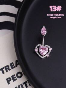 1-5Pcs Y2k Pink Heart Belly Button Ring Tear-Drop Rhinestone Decor Navel Jewelry Turtle Navel Piercing Bow Belly Bar Dangle Belly Piercing Bar Cross Turquoise Stainless Steel Blue Opal Belly Rings Navel Nail Navel Rings Belly Piercing Jewelry Gift For Women Girls Daily Wear Christmas Halloween Gift ﻿ Valentines,Mom,Mother,Mother's Day,Gift