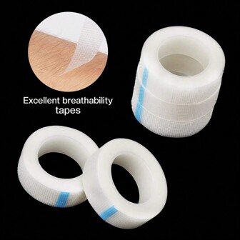6 rotoli di nastro in PE per estensioni ciglie, nastro per estensioni ciglie da 9 m, micro nastro trasparente in PE per estensioni ciglie sotto gli occhi, nastro adesivo per ciglie per kit di trucco