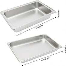 LOYALHEARTDY-BTG 9.5 Qt Rectangular Chafing Dish,Roll Top Chafing Dish Buffet Set,9L Stainless Steel Buffet Warmer For Hotels, Buffets,Restaurants, Banquets,Weddings,Gold[Best Gift For Family&Friends] - 金色 - 查看 5