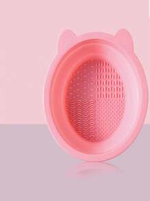 1pc Foldable Silicone Makeup Brush & Sponge Washing Bowl Cleaner,Bag,Organizer,Storage,Makeup Organizer,Makeup