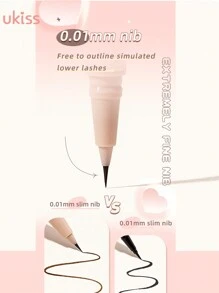 ukiss 0.01mm超细眼线液笔 眼线笔 下睫毛笔 眼袋卧蚕笔 显色浓密 出墨顺滑 速干 防水防汗 - #03 Grey Brown - 查看 4