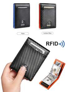 Men's Ultra-Thin RFID Blocking Wallet, Synthetic Leather US Dollar Clip Cardholder, 4-Season - Multicolor - View 13