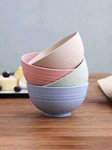 4pcs PP Bowl, Modern Magnetic Clasp Rice Noodle Bowl For Kitchen,Kitchen,Christmas Gift