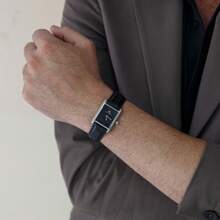 Saint German Square Croco Murray Black Hill Men's Watch - 黑色 - 查看 4