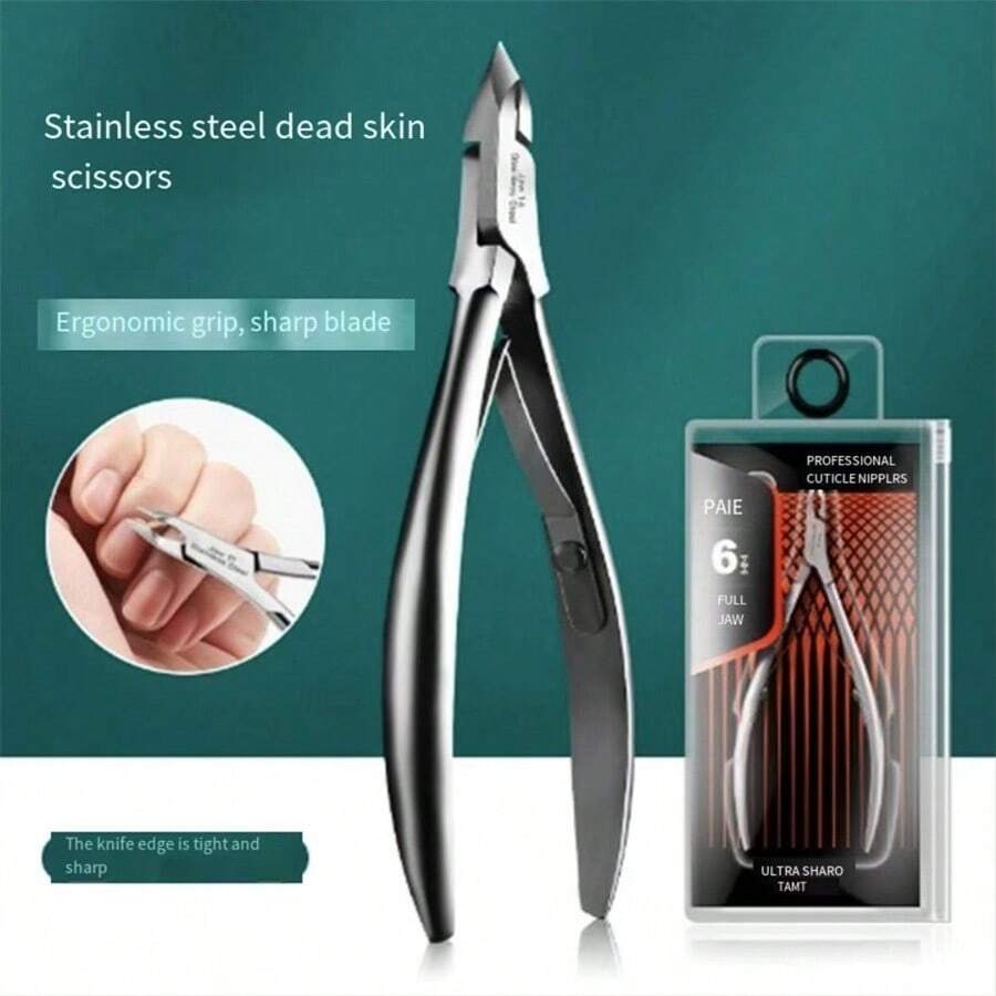 Stainless Steel Cuticle Nipper Nail Clippers Curved Scissors Manicure