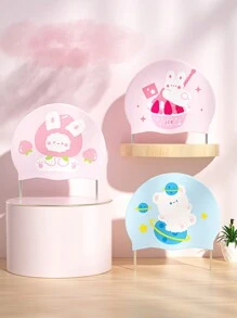 1pc 时尚卡通可爱硅胶专业潜水儿童游泳帽，柔软舒适，不扎头不湿发，适合各种发型，冲浪游泳配件，室内外通用 - 粉色 - 查看 1