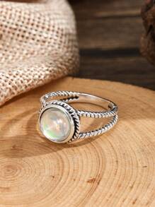 1 Pair Creative Vintage Boho Wedding/Engagement Rings Suitable For Daily Wear By Women - Antique Silver - View 2