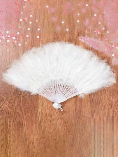 1pc Fashion Summer Feather Hand Fan For Stage Performance, Square Dancing, Photography, Advertisements, Cheongsam Show, Car Show Valentine's Day Valentines