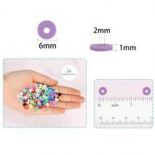 2400PCS Clay Beads For Bracelet Making 24 Colors 6MM Flat Round Polymer Beads Set, 1 Box Disc Heishi Beads With Pendants Letter Beads For Jewelry Necklace Making Kit