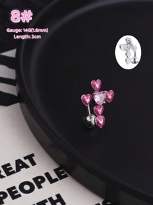 1-5Pcs Y2k Pink Heart Belly Button Ring Tear-Drop Rhinestone Decor Navel Jewelry Turtle Navel Piercing Bow Belly Bar Dangle Belly Piercing Bar Cross Turquoise Stainless Steel Blue Opal Belly Rings Navel Nail Navel Rings Belly Piercing Jewelry Gift For Women Girls Daily Wear Christmas Halloween Gift ﻿ Valentines,Mom,Mother,Mother's Day,Gift