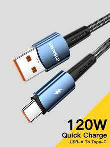ESSAGER Cáp USB Type C 120W Sạc siêu nhanh Cáp 67W Sạc nhanh 6A Tương thích với Xiaomi 12Pro Redmi K50 Note 11Pro Black Shark5 Pro 4.9 558 Đánh giá - Màu xanh lam - Xem 1