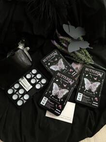 eyekan 六格套装：Y2K风格可爱酷炫蝴蝶印花隐形眼镜收纳盒 - 護理盒套裝 - 查看 10