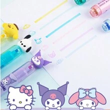 3PCS Sanrio Color Highlighters Kuromi Hello Kitty My Melody Mixed Color Highlighters Cinnamoroll Pompom Purin Hangyodon Colorful Stationery Pens School Stationery Supplies - Multicolor - View 7