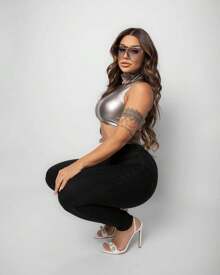 Black High Waist Jeans With Spandex - màu đen - Xem 2