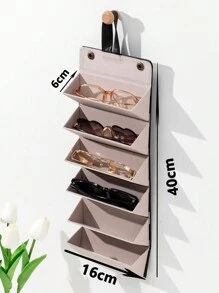 1pc (3/4/5/6 Grid) Casual PU Leather Glasses/Sunglasses Case Box Glasses Accessories For Women