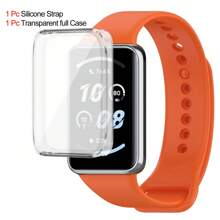 Replacement Silicone Strap Case Compatible With Honor Band 9 Watchband Sport Bracelet For Honor Band 9 Protection Cover Case For Men And Women As A Gift For Students Returning To School