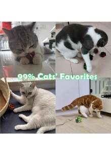 猫用皱褶球，闪亮且可缓解压力的皱褶球，适合多只猫玩耍，非常适合小猫和成年猫 2 件、4 件、6 件、8 件、情人节、猫/狗礼物