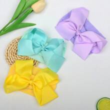 Oaoleer 20/24 chiếc nơ cho bé gái, băng đô, dây buộc tóc bằng nylon, nơ ruy băng, phụ kiện tóc co giãn cho trẻ sơ sinh, trẻ mới biết đi và trẻ em, tình yêu Valentine - 24 màu-6in - Xem 4