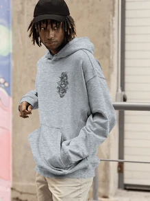 KANGARU Chinese Dragon Sweatshirt Blouse 2373 FLUXOGEEK - 灰色 - 查看 4