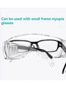 1 件装防护眼镜防冲击防溅防尘眼镜男女款户外和实验室使用眼镜配件