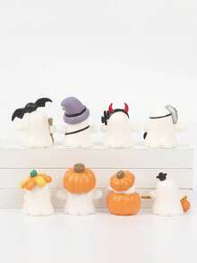 8 món đồ trang trí Halloween Mini, Đồ trang trí dễ thương Quà tặng cho Giáng sinh, Halloween, Lễ Tạ ơn - Nhiều màu - Xem 8