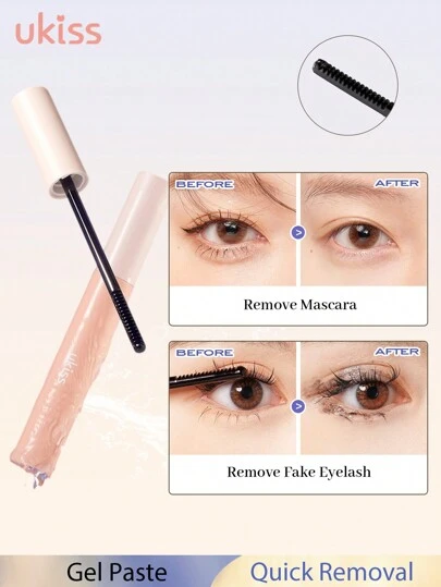 ukiss Mascara Remover Gel,  Can Remove Mascara And Fake Eyelashes, Gel Paste Texture,Moisturizing Clean Anywhere At Any Time, Eyelash Makeup Remover Cleanser