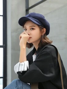 1pc Casual Classic Elegant Retro Polyester Solid Color Beret Hat, Autumn/Winter - Beret - View 20