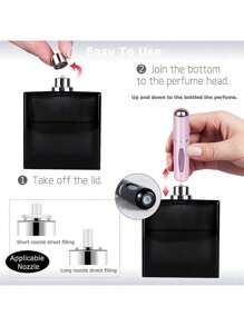 1 件/5 件/10 件 5ml 香水瓶部分瓶装自泵可再填充喷雾瓶便携式化妆品瓶可重复填充香水瓶-便携式 5ml 底部填充雾化器-方便旅行必需品旅行学校学校用品假日露营假日必需品度假配件女士迷你香水男士香水海滩