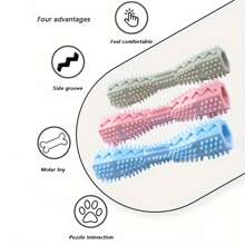 Durable Dog Chew Stick, Toothbrush For Tooth Cleaning And Massage Soft Rubber Pet Toy