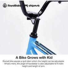 Royalbaby Kids Bike Toddlers 12 14 16 18 20 Inch Wheel Bicycle Beginners Boys Girls Ages 3-11 Years, Multiple Color Options - Light Blue - View 4