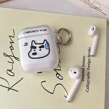 Sweat Dog Design Transparent Protective Case For AirPods 2/3/Pro/Pro2/Pro3, Suitable For AirPods 4 - Clear - View 2