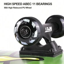 NPET Pro Skateboard Complete 31 Inch 7 Layer Canadian Maple Double Kick Concave Deck Skating Skateboard - Green 01 - View 2