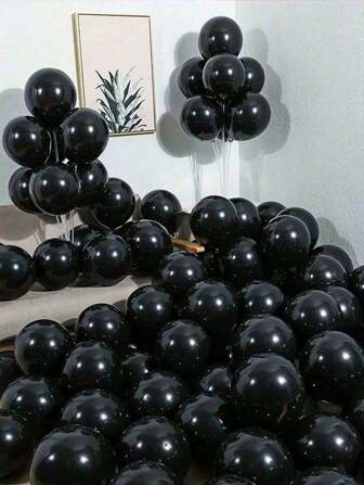 20pcs 12" Matte Black Balloons,Birthday,Arch Decor,Dark Theme Party Decorations,Black Bow Birthday Decor,Decoration Party,Goth Birthday,Birthday Decorations,Party Decor,Black Balloons