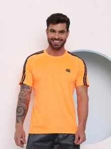 Kit 3 Xaan 2 Stripe T-Shirt Men's Dry-Fit Shirt For Gym - Naranja - Ver 4