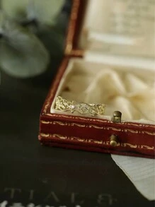 Stylever 1 Máy Tính Retro Phong Cách Lịch Sự Nhẫn Cho Nữ Nữ Trang Sức S925 Bạc Mỹ Món Quà Trang Sức Dành Cho Cặp Đôi Có Niên Đại Trang Trí cho Vũ Hội - Vàng - Xem 4